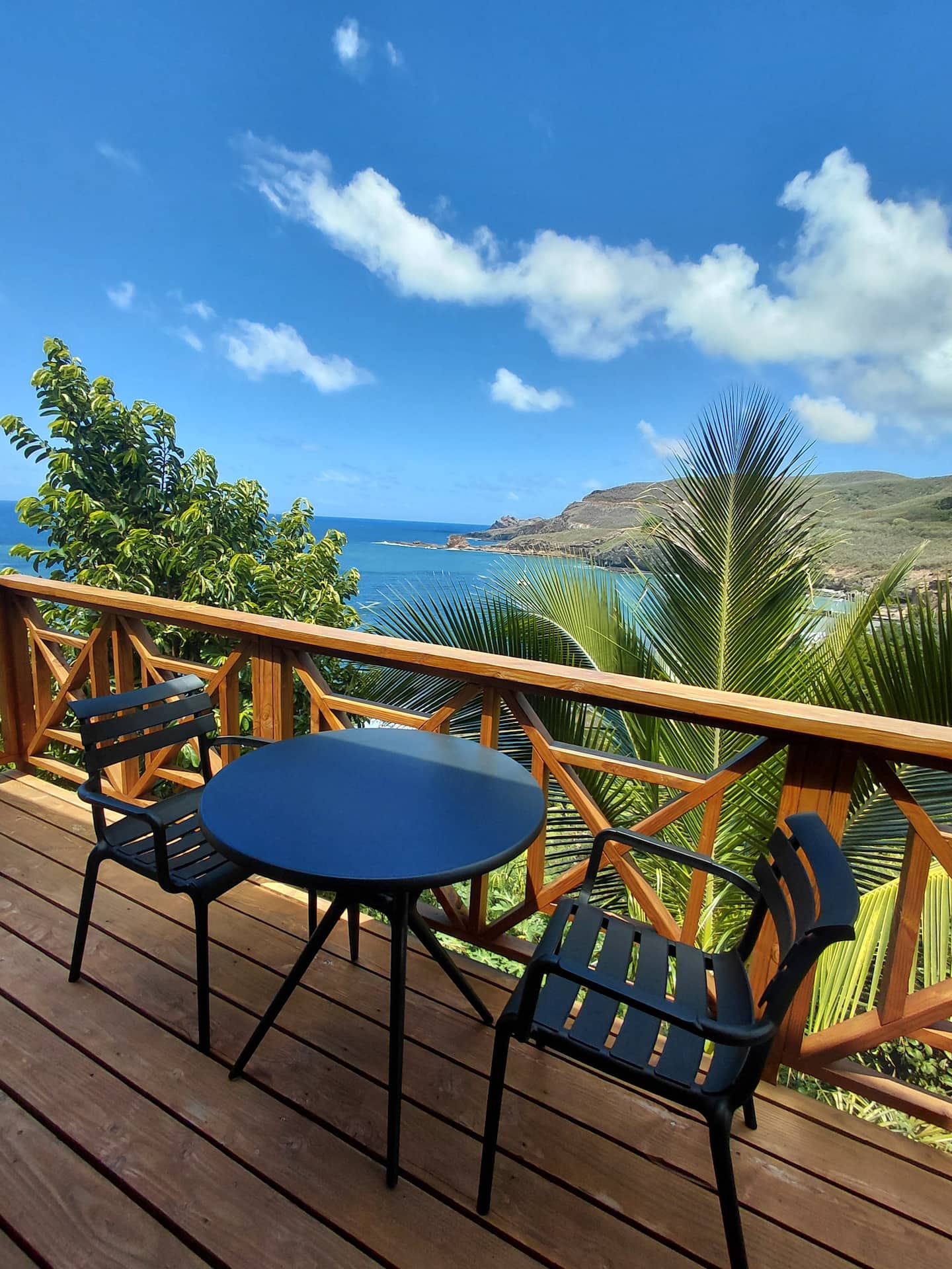 Terrasse du Poumaka Lodge à Ua Pou